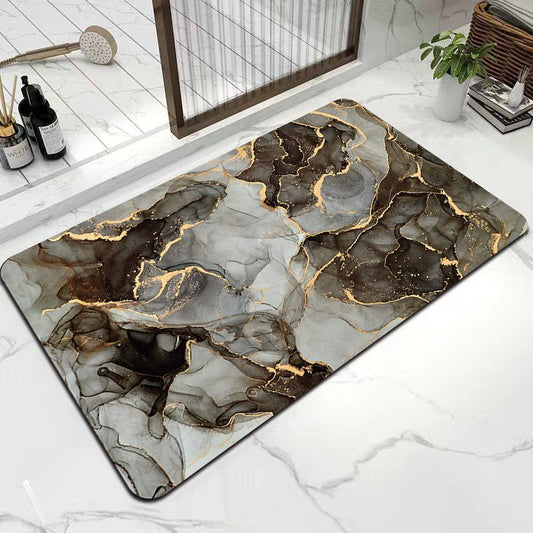 Marble Essence Diatomite Mat - Anti-Slip Quick-Dry