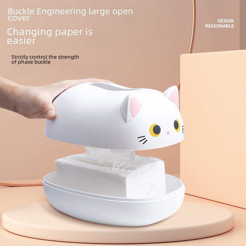 Chic Cat Tissue Holder - Stylish Storage Solution