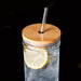 Eco-Friendly Glass Sipping Set with Stainless Straws, 24oz