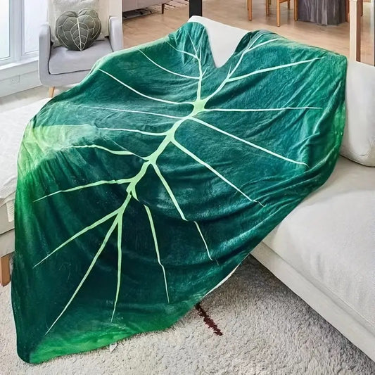 Cozy Leaf Flannel Blanket
