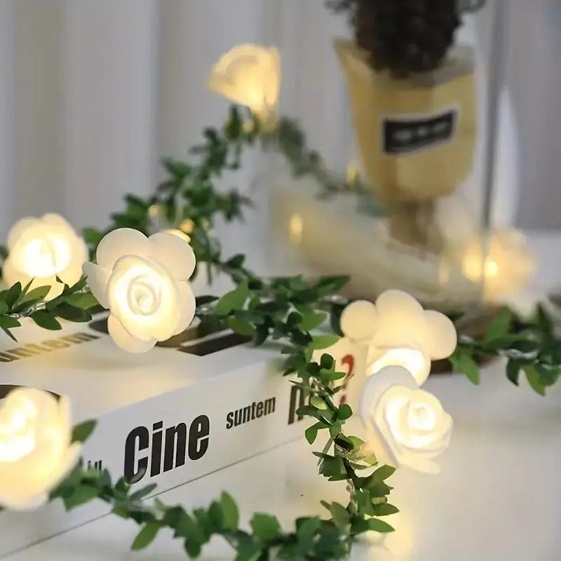 Enchanted Rose Rattan LED Strings