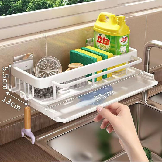 Wall-Mounted Rag Storage with Drain