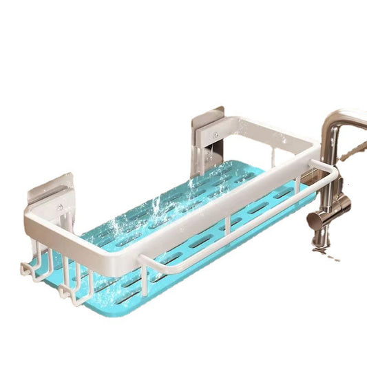 Wall-Mounted Rag Storage with Drain