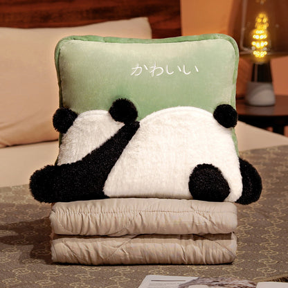 Panda Play Pillow Blanket
