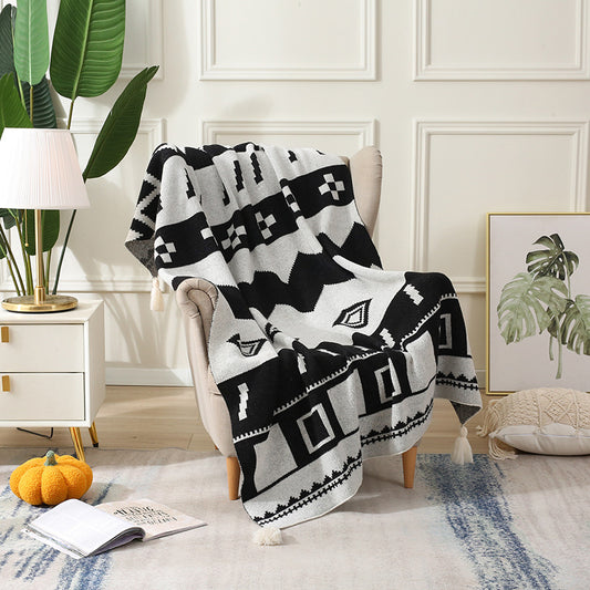 Nordic Heritage Knit Throw Blanket