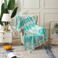 Nordic Heritage Knit Throw Blanket