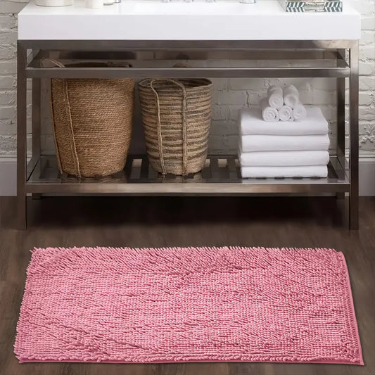 Blush Pink Plush Bath Mat