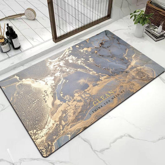 Marble Essence Diatomite Mat - Anti-Slip Quick-Dry