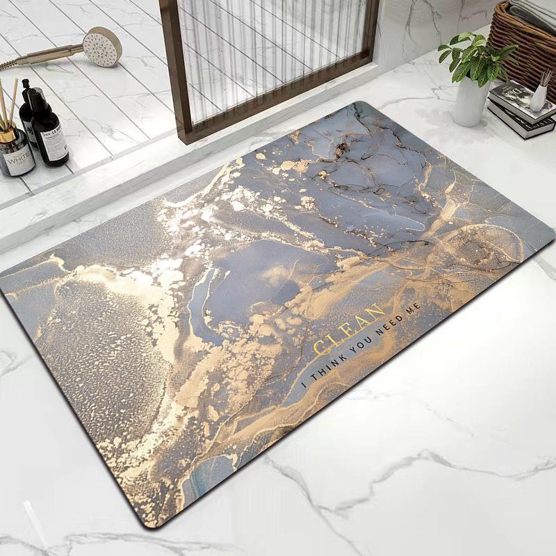 Marble Essence Diatomite Mat - Anti-Slip Quick-Dry