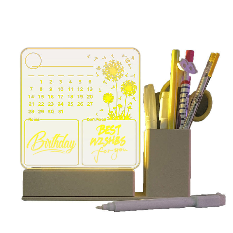 LED Acrylic Calendar Memo Board