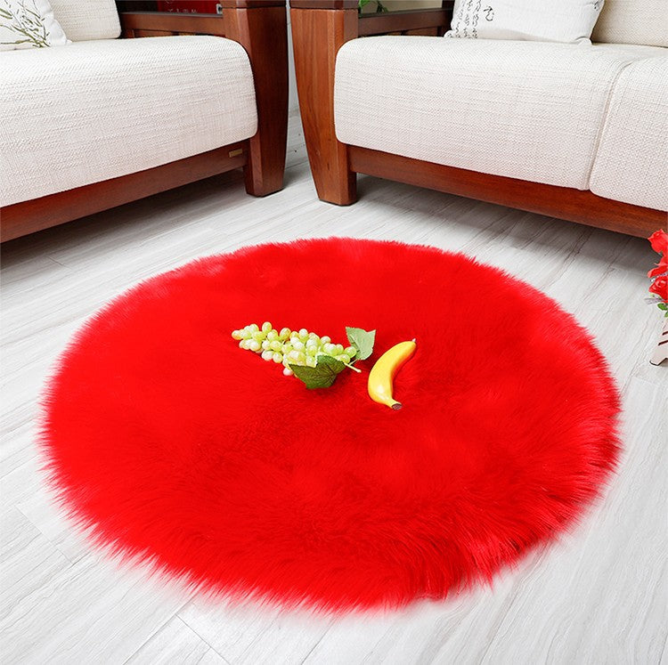Cloud Round Faux Sheepskin Area Rug