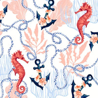 Seahorse Anchor Oversized Microfiber Towel