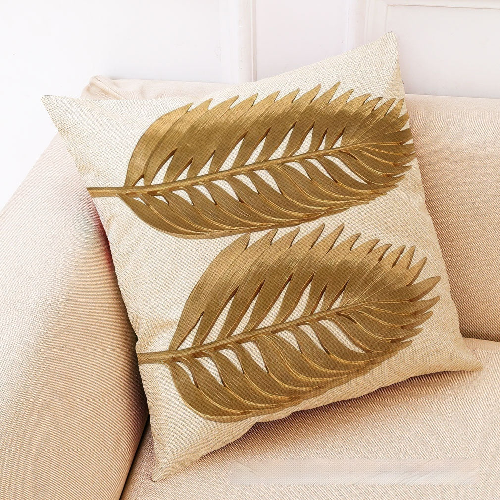 Autumn Leaves Cotton-Linen Cushion Cover