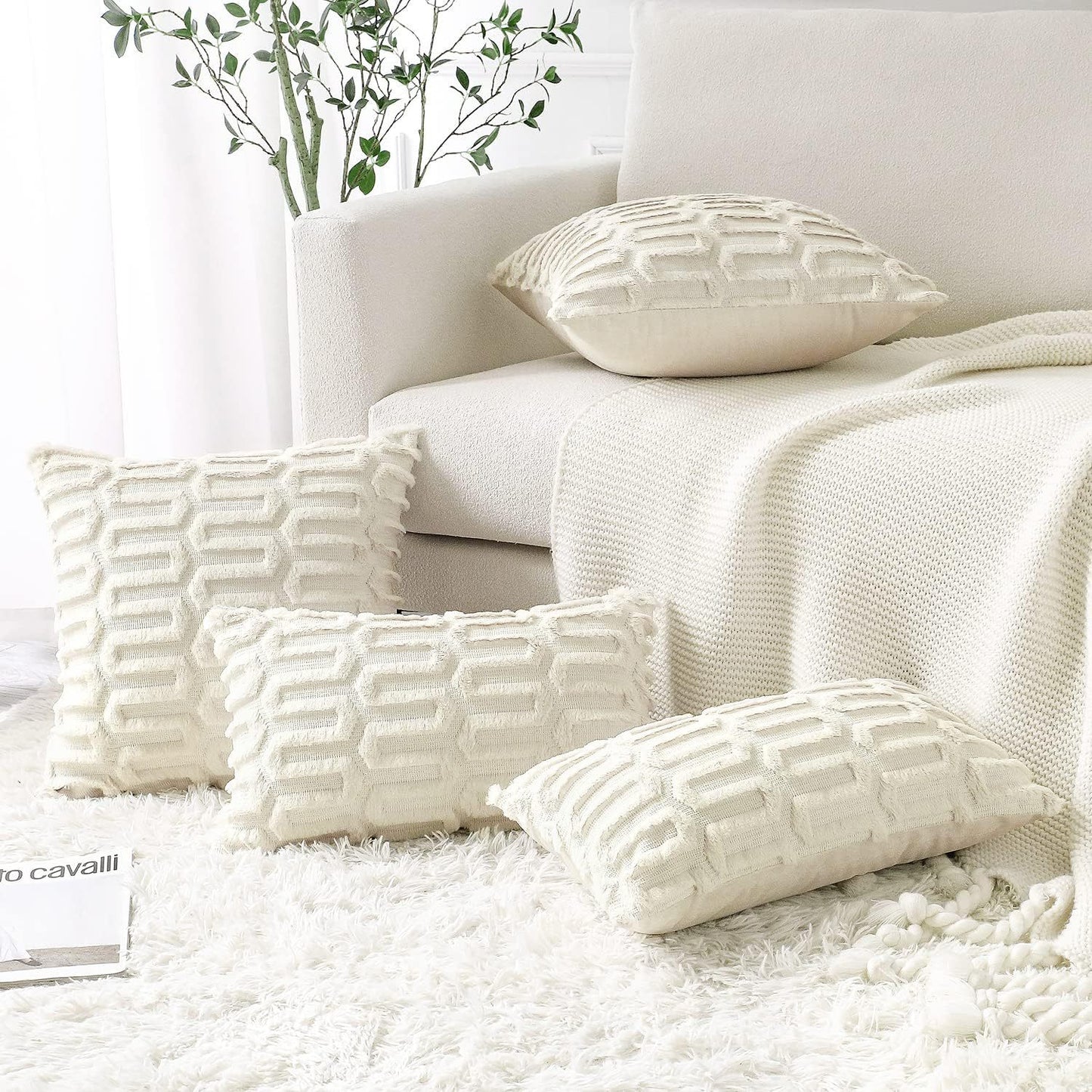 Modern Geometric Plush Pillowcase