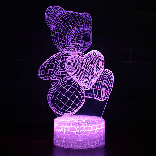 3D Magic Night Lamp - Baymax & Bear with Remote