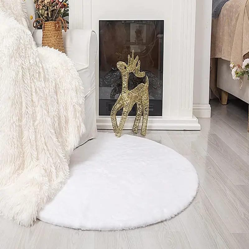 Luxe Faux Fur Bedroom Accent Rug