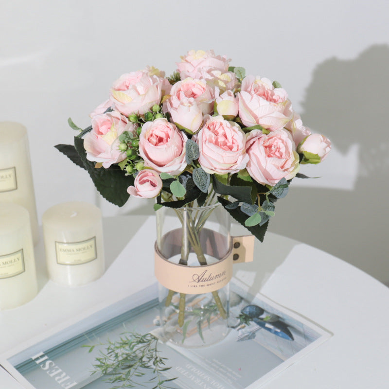 Silk 5-Rose Wedding Bouquet