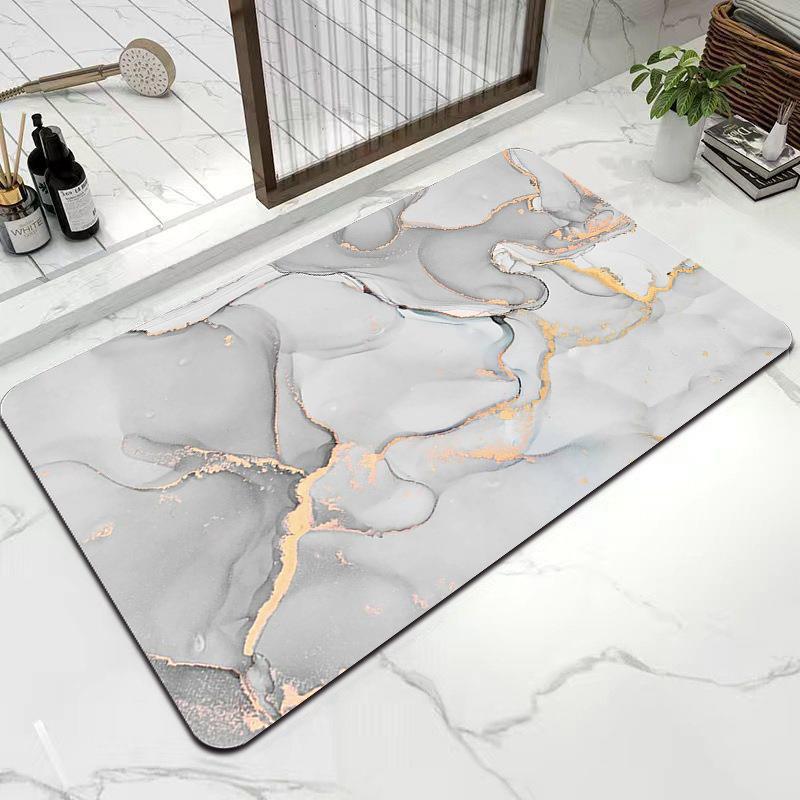Marble Essence Diatomite Mat - Anti-Slip Quick-Dry