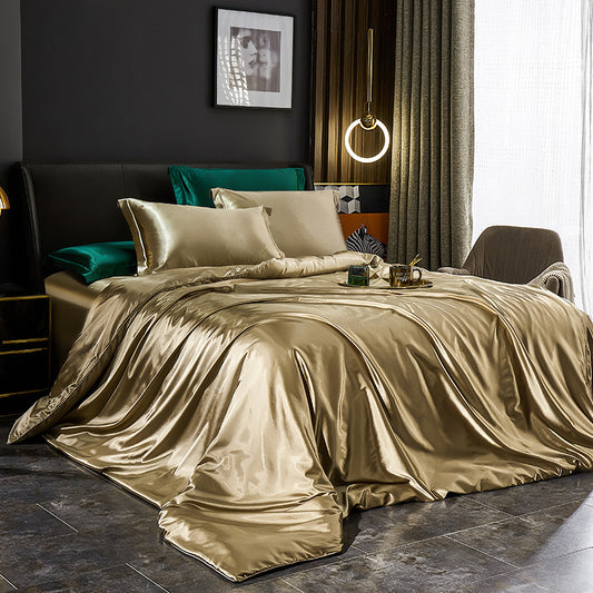 Elegant Silk Satin Bedding Ensemble