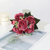 Silk 5-Rose Wedding Bouquet