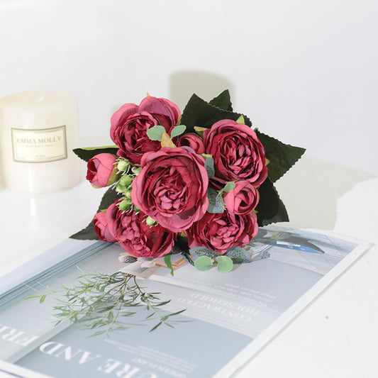 Silk 5-Rose Wedding Bouquet