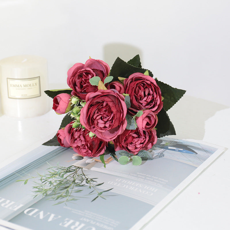 Silk 5-Rose Wedding Bouquet