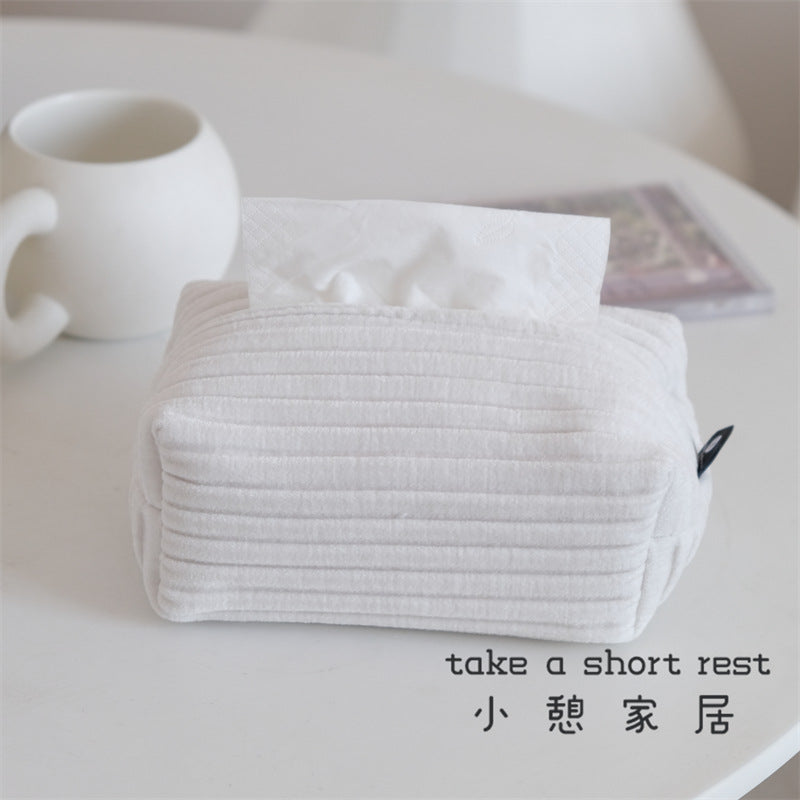 Elegant Velvet Jacquard Tissue Holder