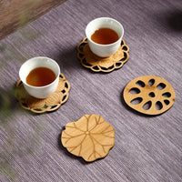 Bamboo Lotus Tea Coasters