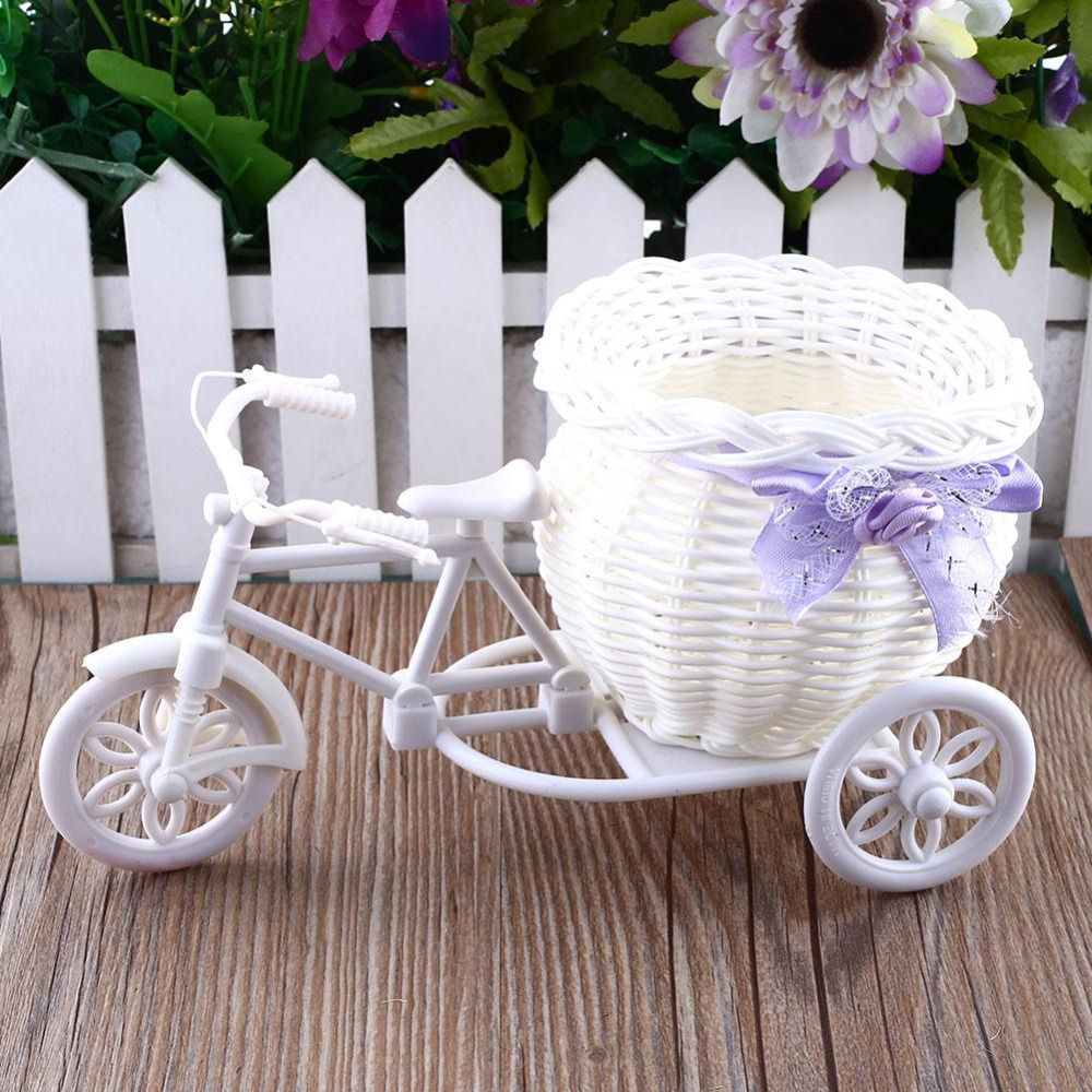 Rattan Crafted Decor Bicycle Basket