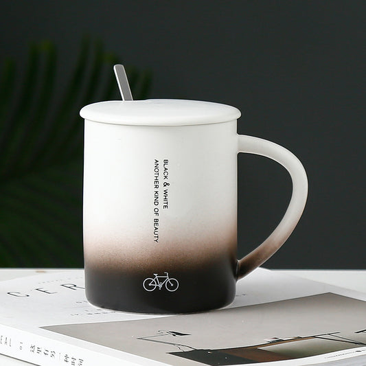 Gradient Porcelain Sipper with Lid