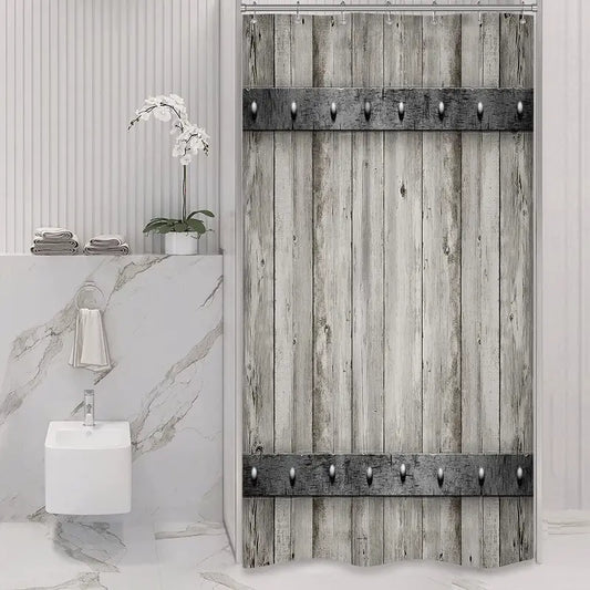 Rustic Barnwood Shower Curtain