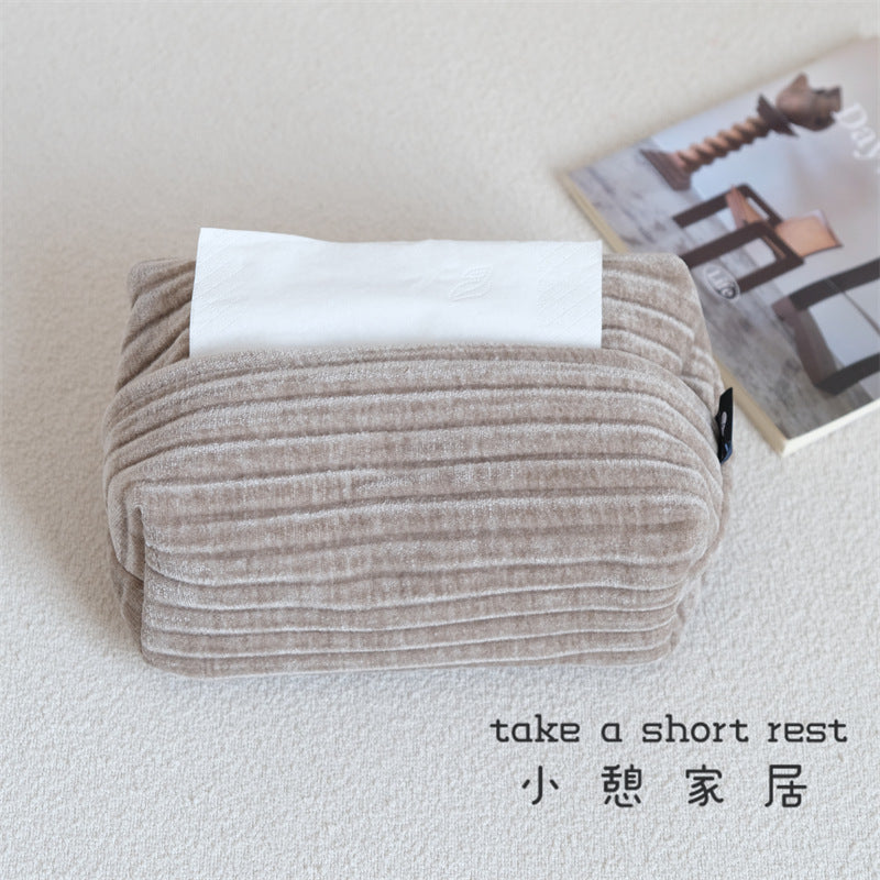 Elegant Velvet Jacquard Tissue Holder