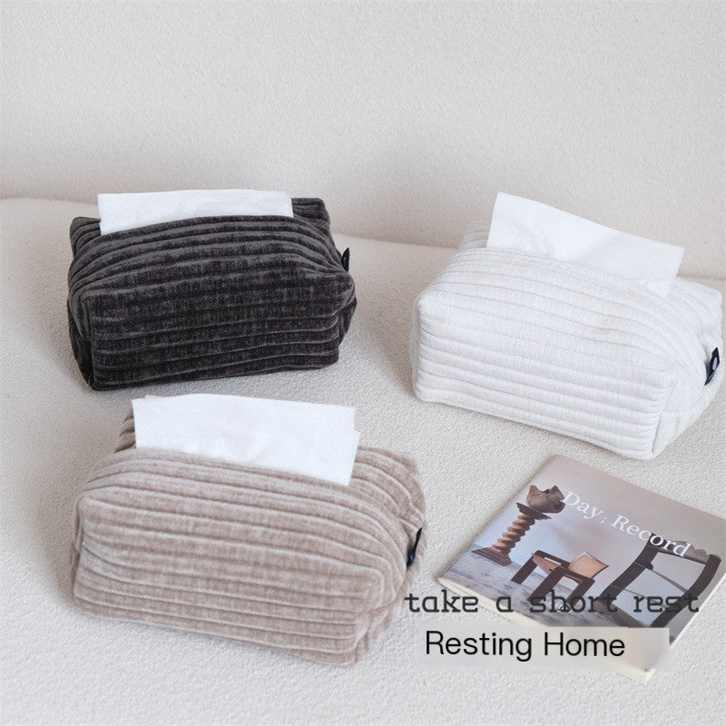 Elegant Velvet Jacquard Tissue Holder