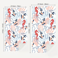 Seahorse Anchor Oversized Microfiber Towel