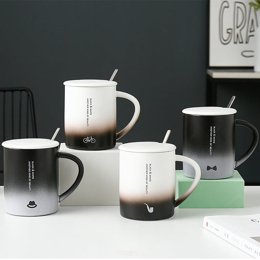Gradient Porcelain Sipper with Lid