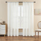 Leaf Pattern Sheer White Curtains