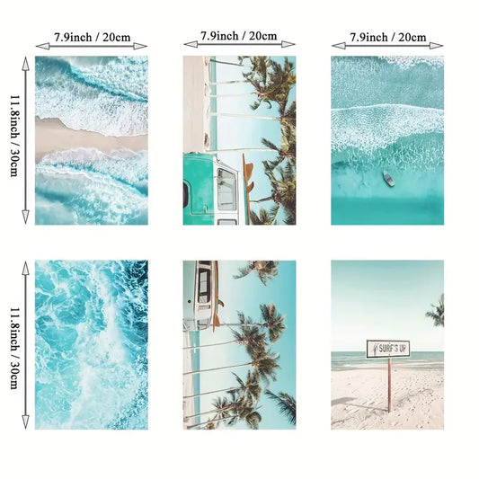 6-Piece Coastal Canvas Art Set