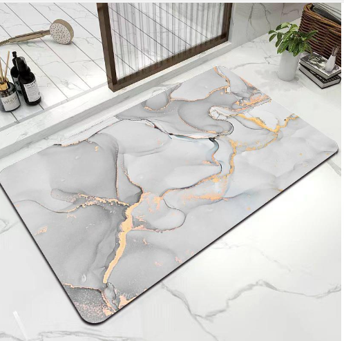 Marble Essence Diatomite Mat - Anti-Slip Quick-Dry