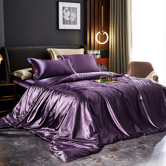 Elegant Silk Satin Bedding Ensemble