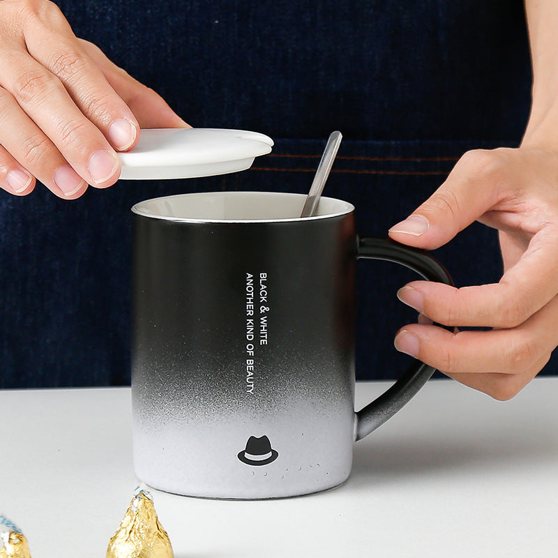 Gradient Porcelain Sipper with Lid