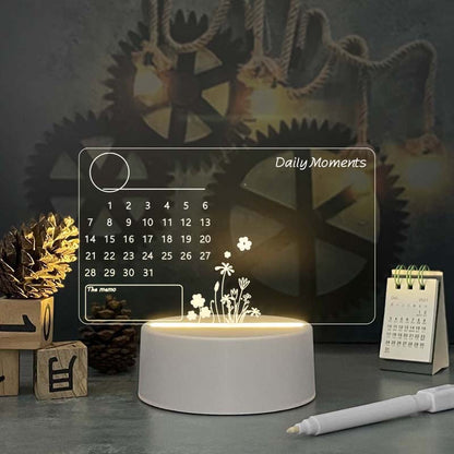 LED Acrylic Calendar Memo Board