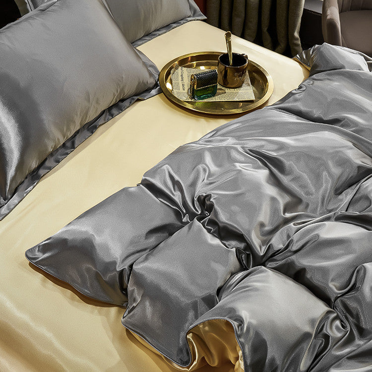 Elegant Silk Satin Bedding Ensemble