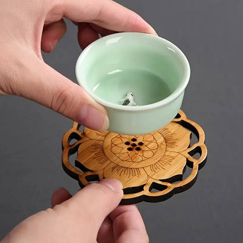 Bamboo Lotus Tea Coasters