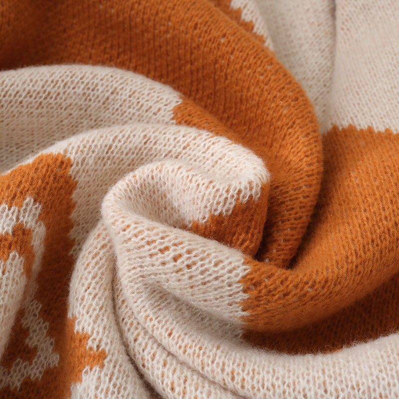 Nordic Heritage Knit Throw Blanket