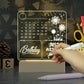 LED Acrylic Calendar Memo Board