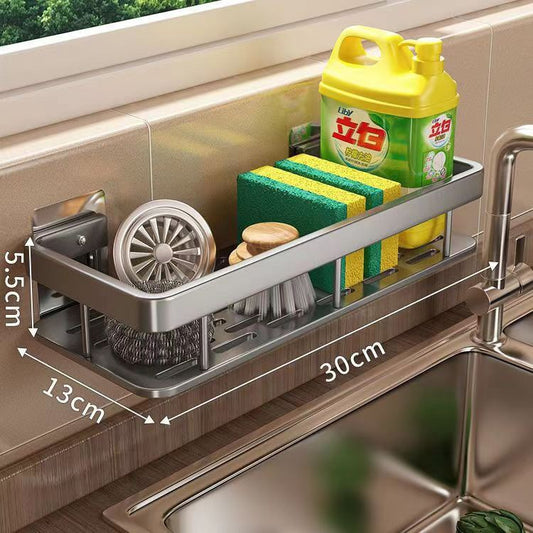 Wall-Mounted Rag Storage with Drain