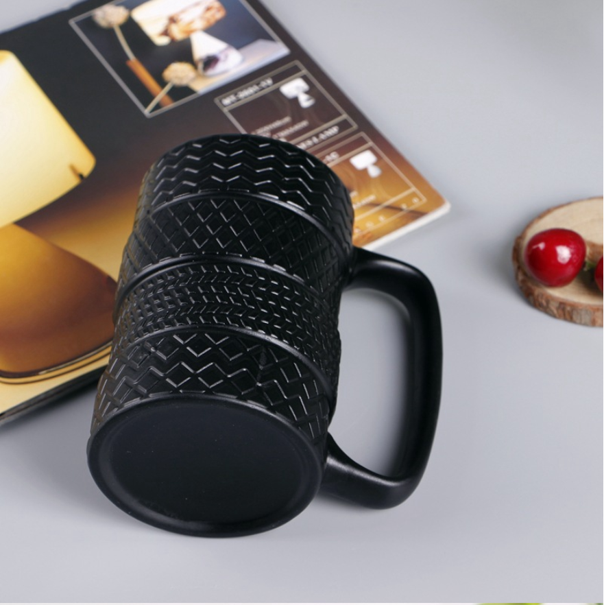 Sleek Tire-Inspired Office Mug