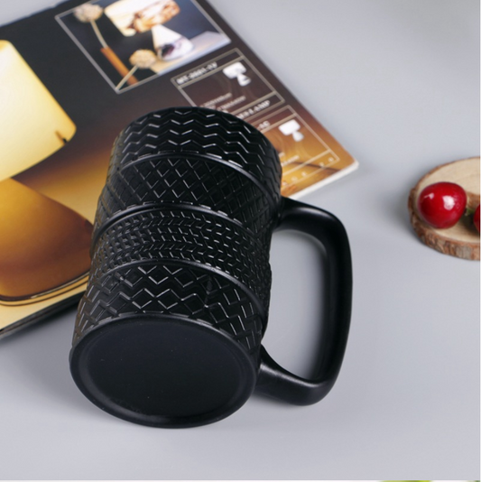 Sleek Tire-Inspired Office Mug